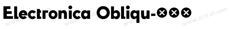 Electronica Obliqu字体转换